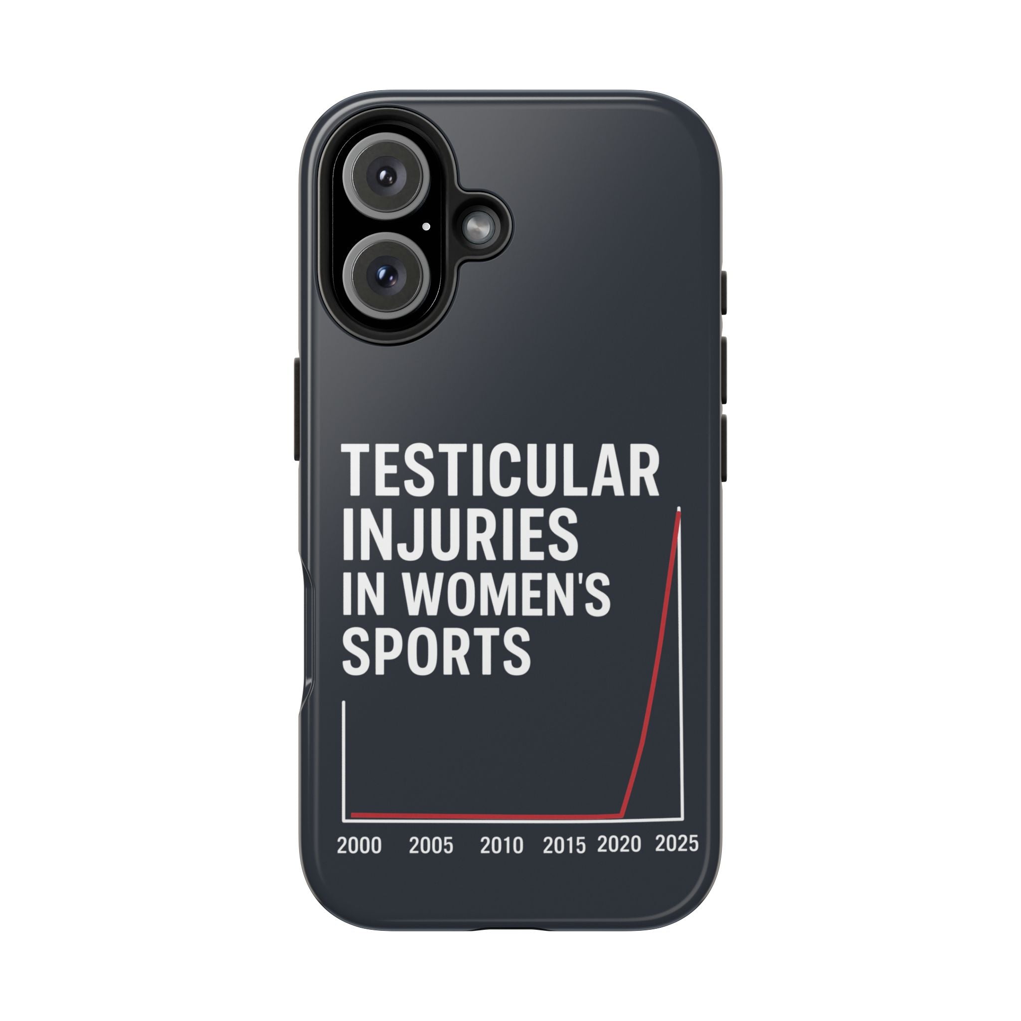 Testicular Injuries in Women's Sports Phone Case - Black