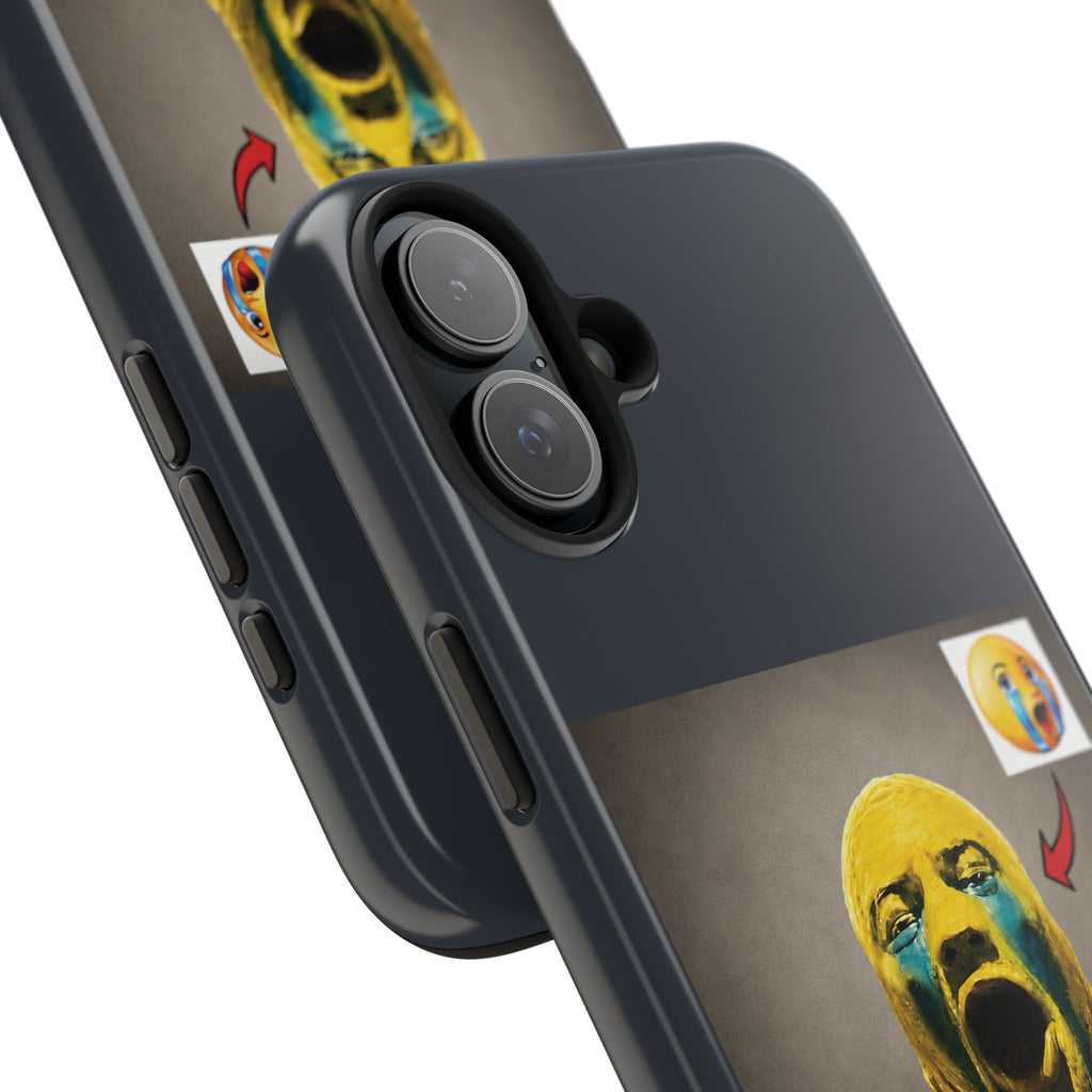 Sad Emoji Costume Phone Case - Black
