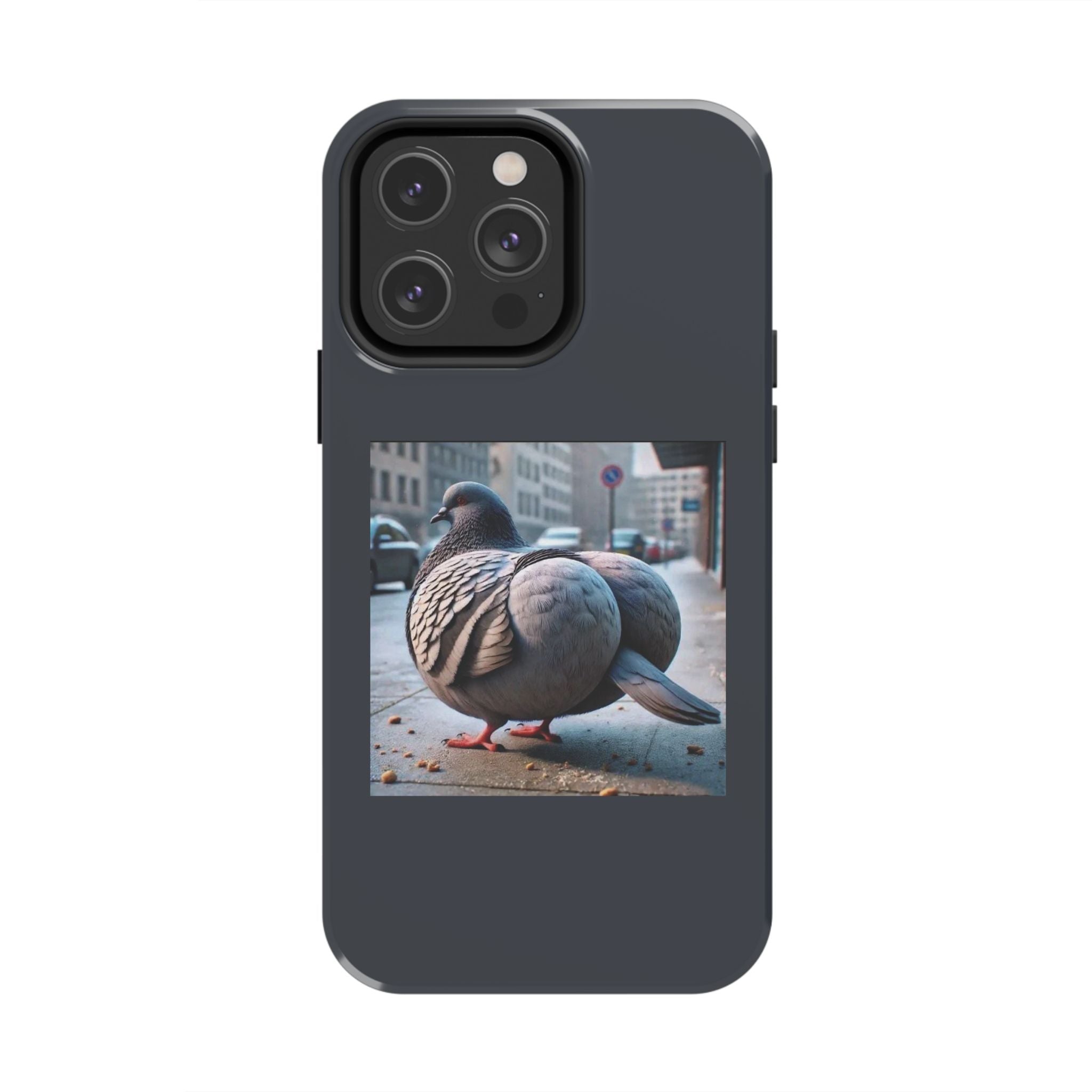 Bird With Fat Butt Phone Case - Black