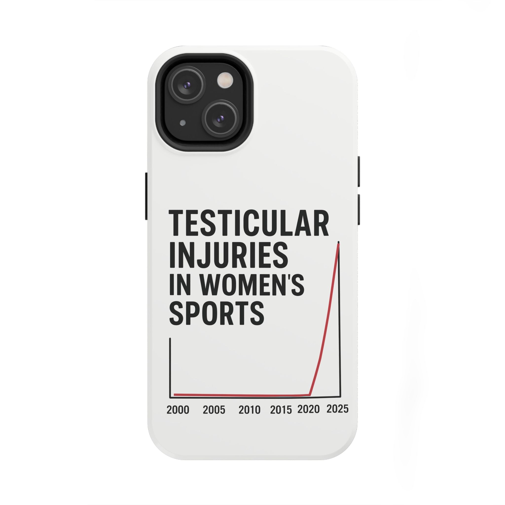 Testicular Injuries in Women's Sports Phone Case - White