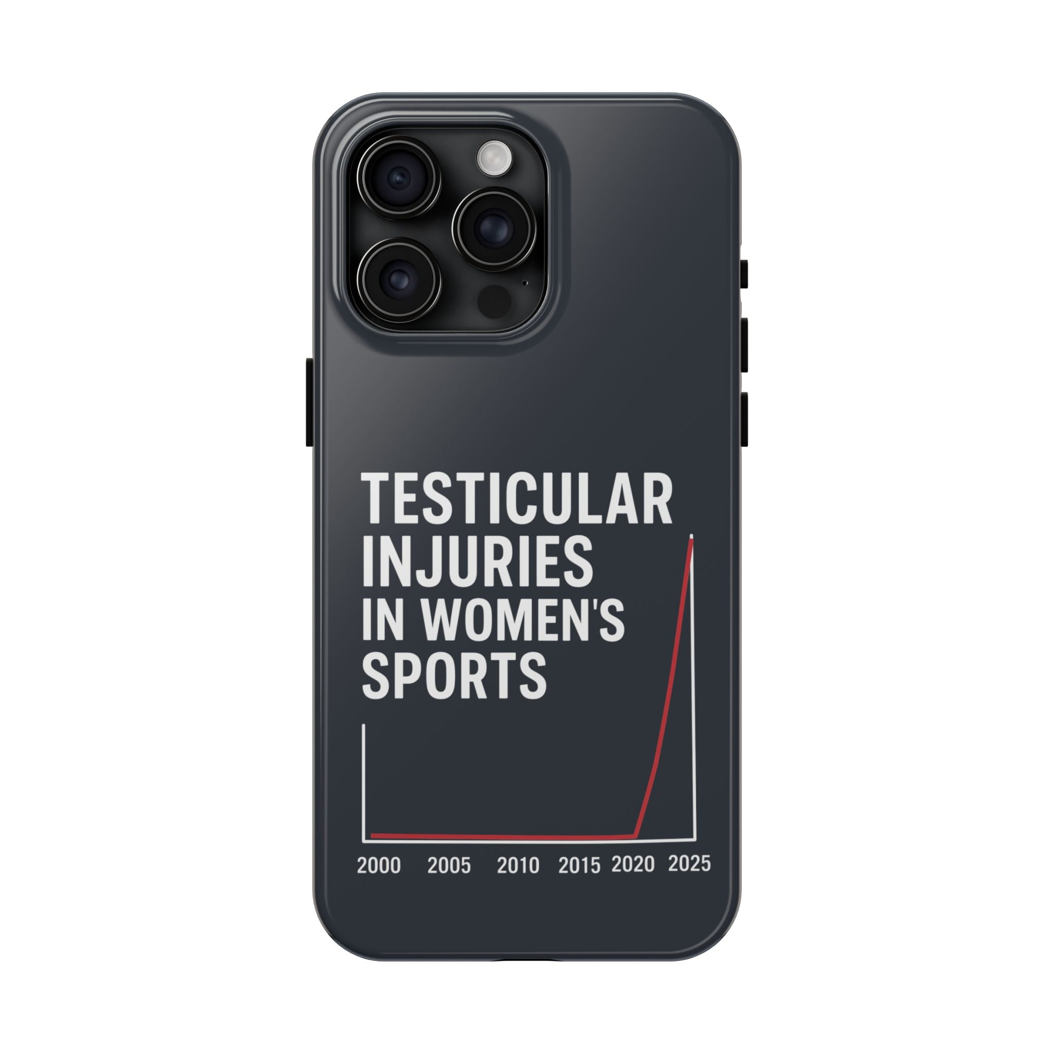 Testicular Injuries in Women's Sports Phone Case - Black