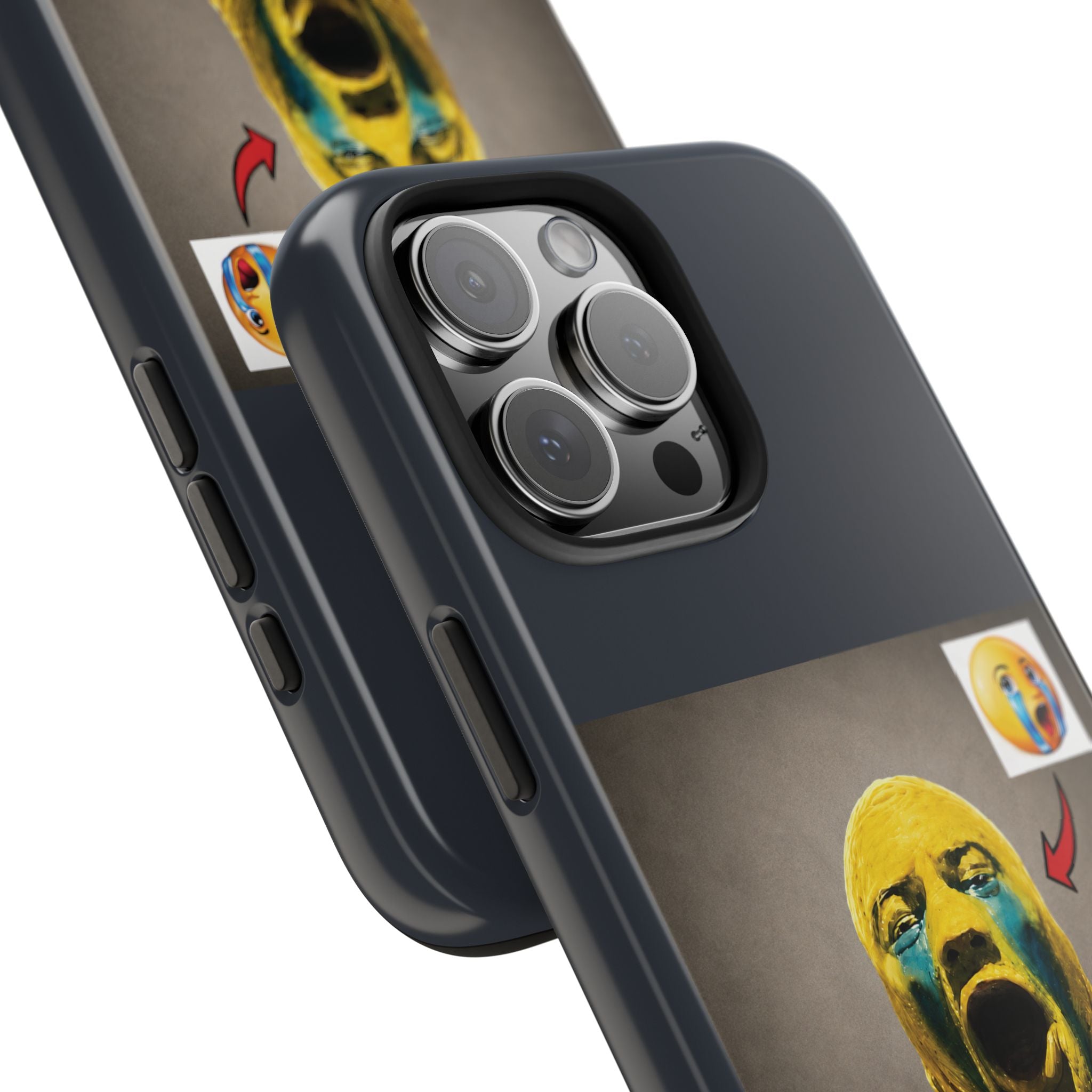 Sad Emoji Costume Phone Case - Black