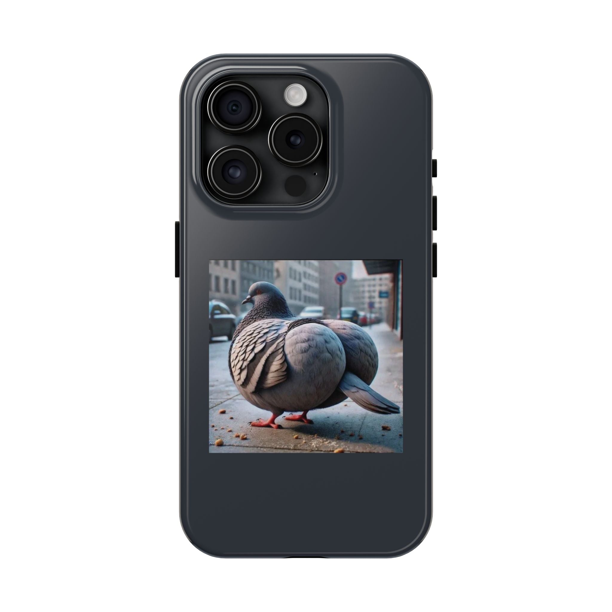 Bird With Fat Butt Phone Case - Black