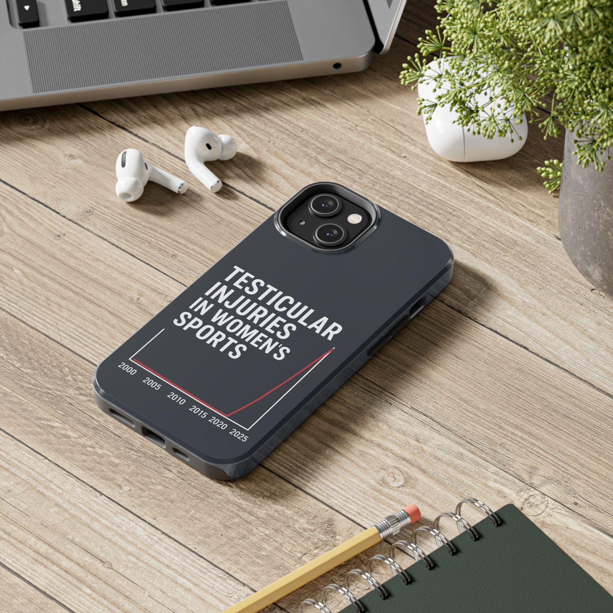 Testicular Injuries in Women's Sports Phone Case - Black