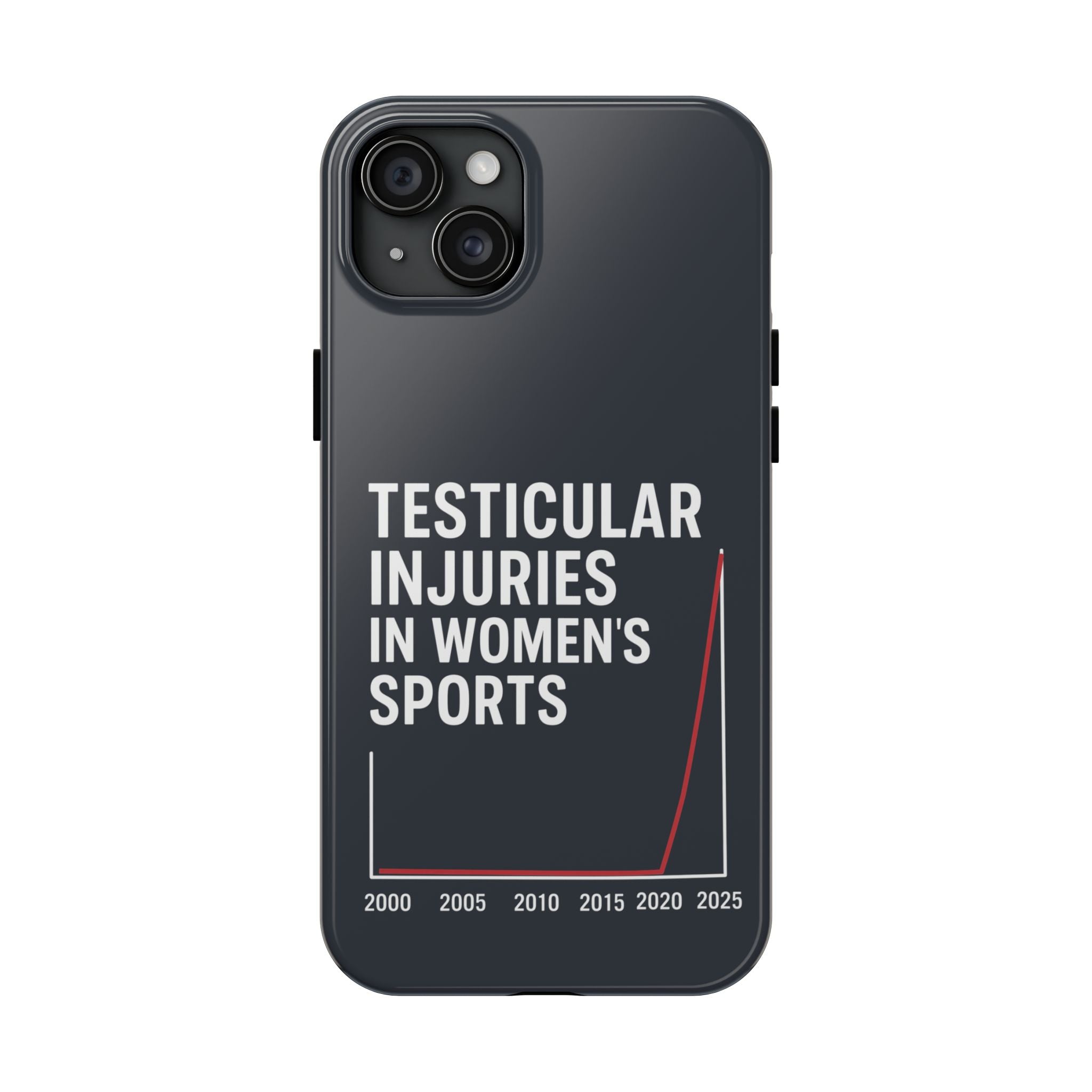 Testicular Injuries in Women's Sports Phone Case - Black