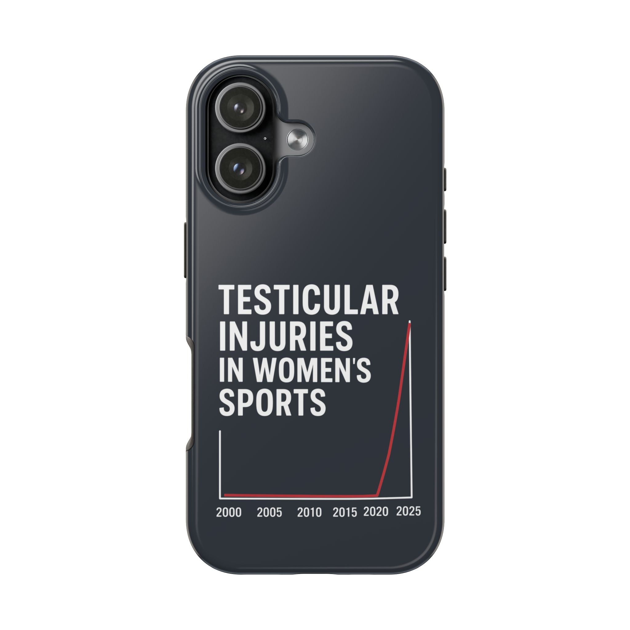 Testicular Injuries in Women's Sports Phone Case - Black