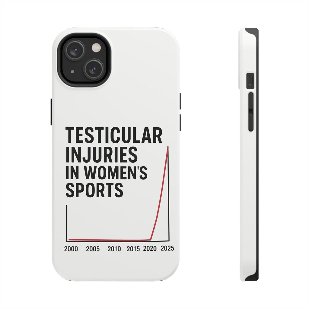 Testicular Injuries in Women's Sports Phone Case - White