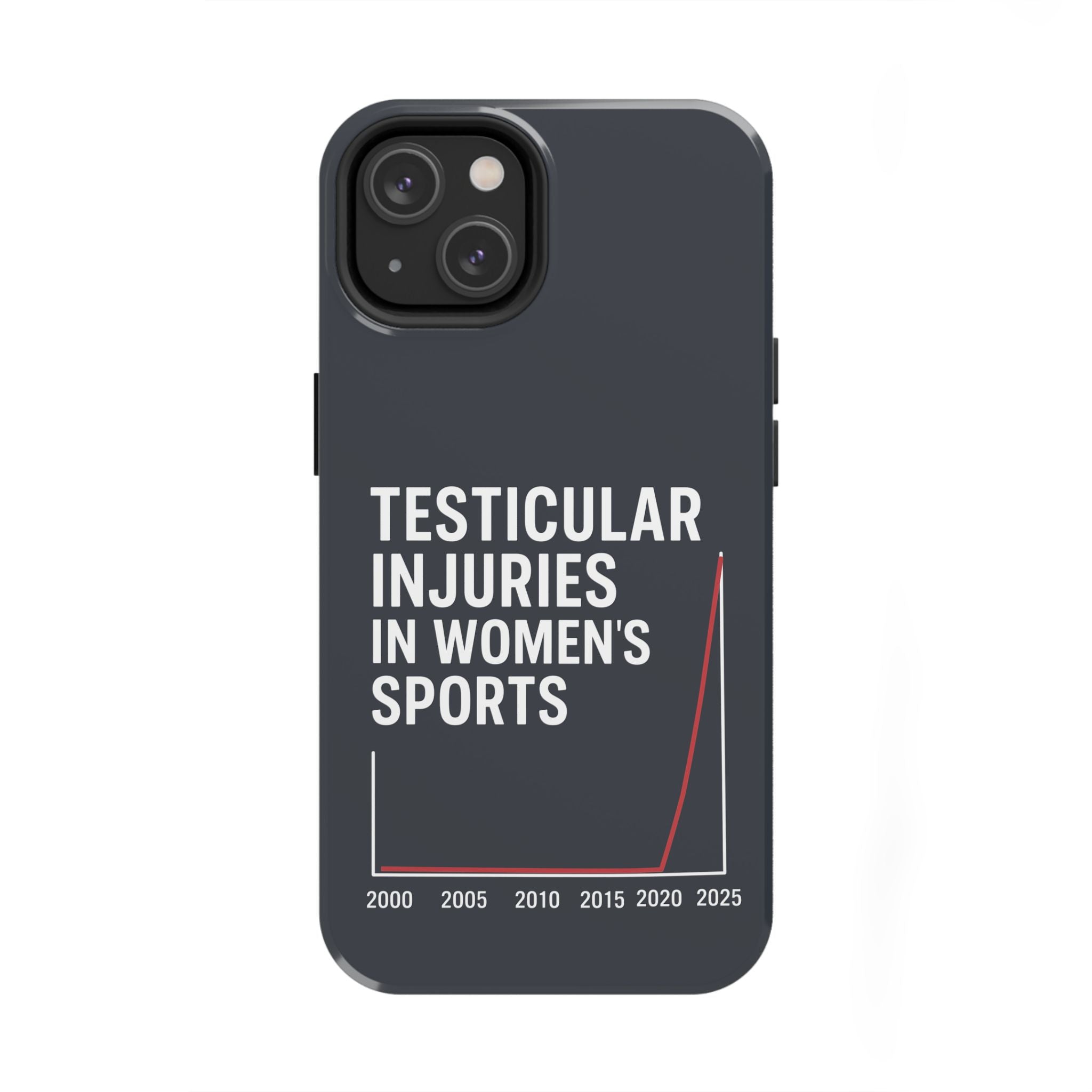 Testicular Injuries in Women's Sports Phone Case - Black