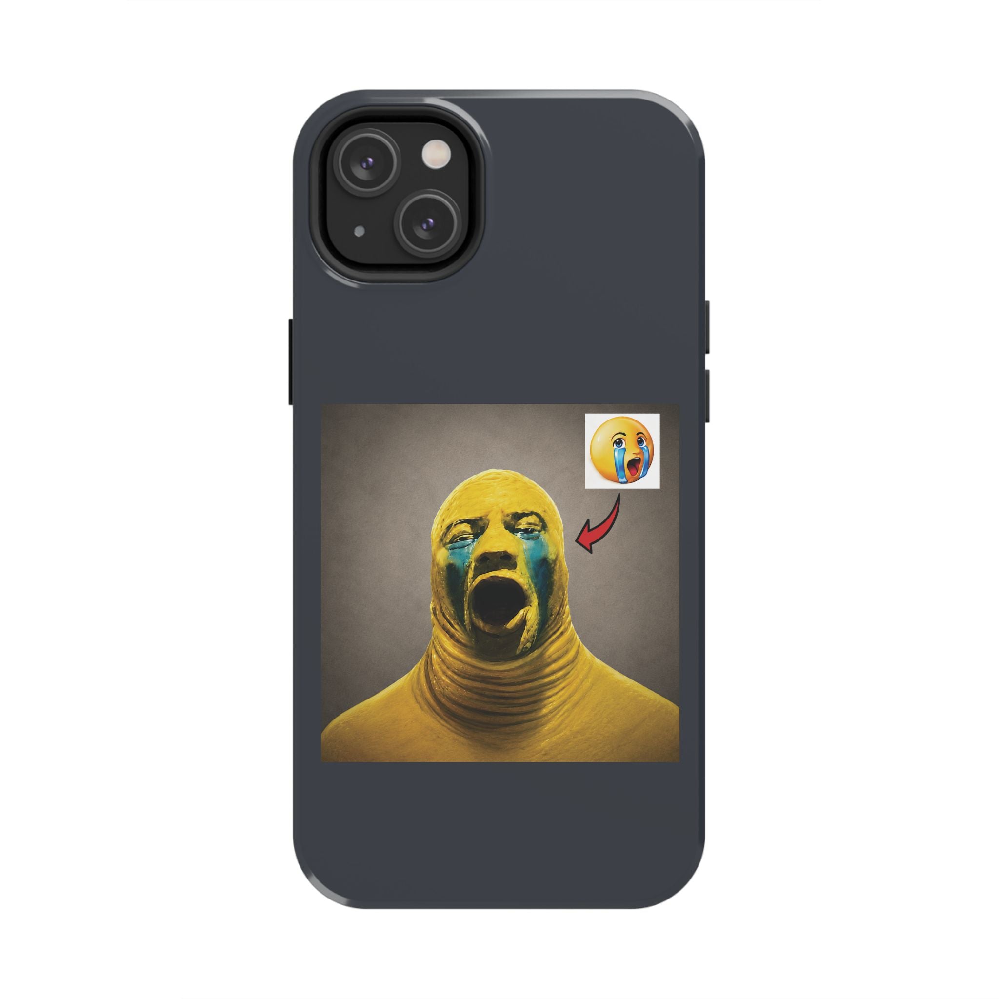 Sad Emoji Costume Phone Case - Black