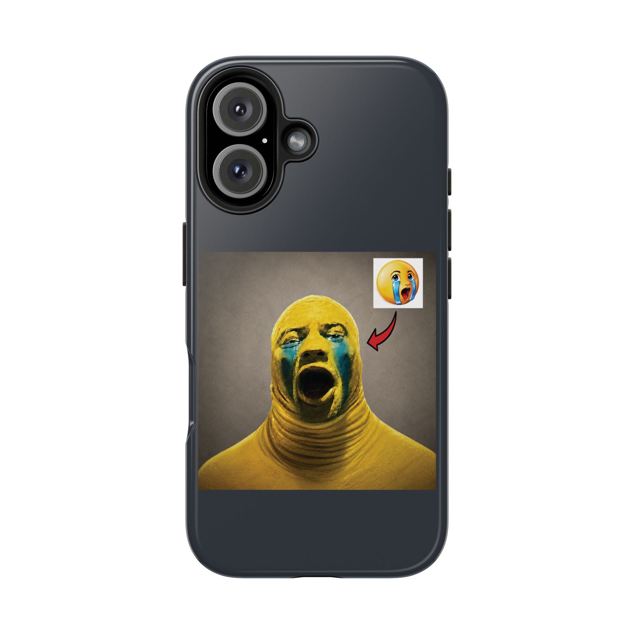 Sad Emoji Costume Phone Case - Black