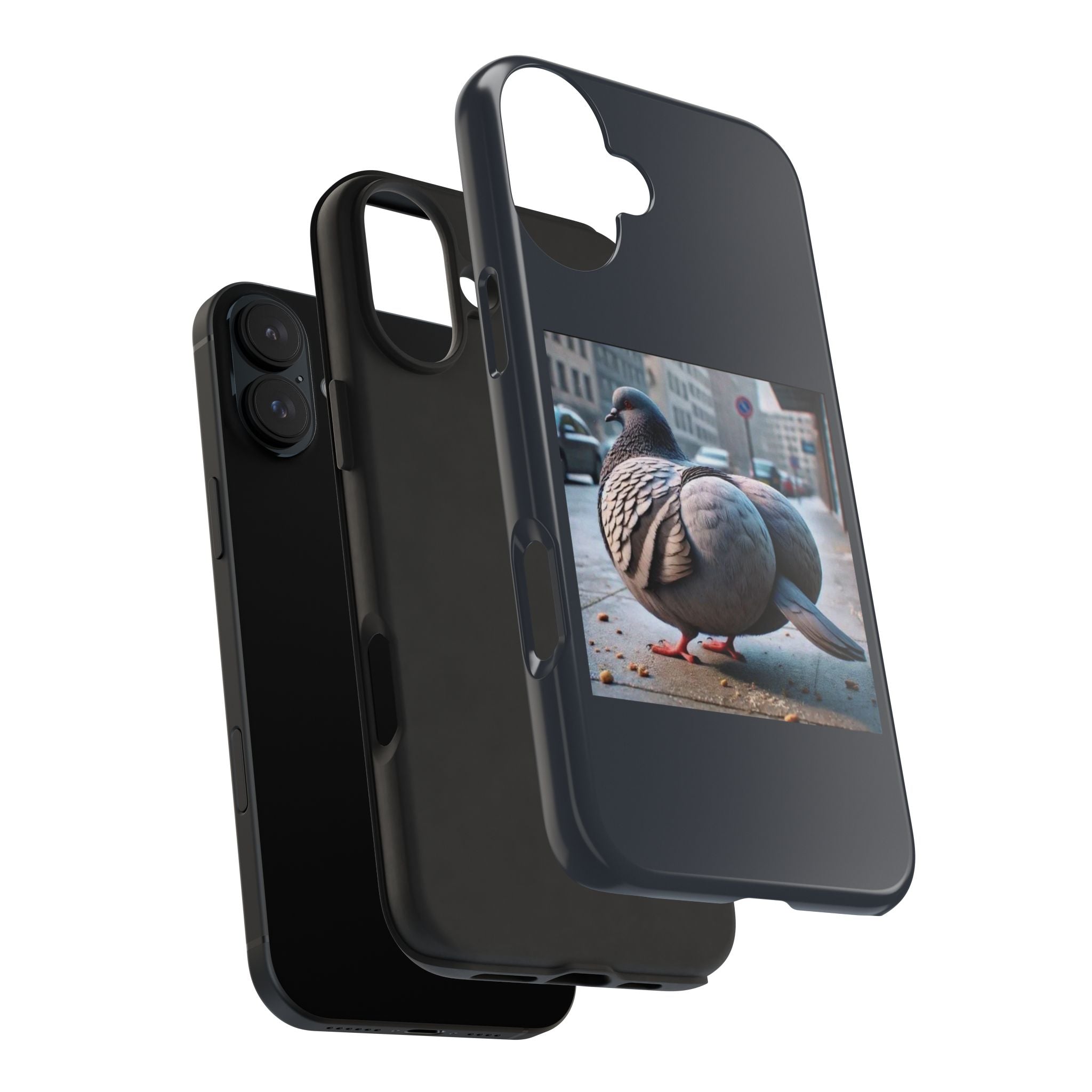 Bird With Fat Butt Phone Case - Black