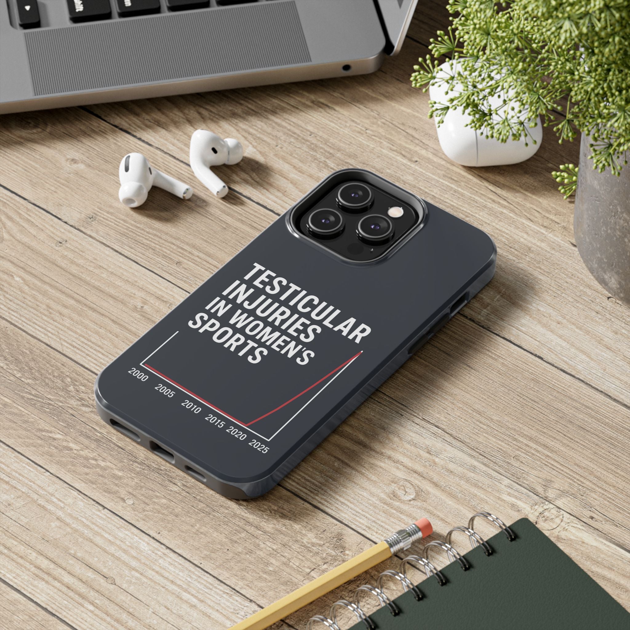 Testicular Injuries in Women's Sports Phone Case - Black