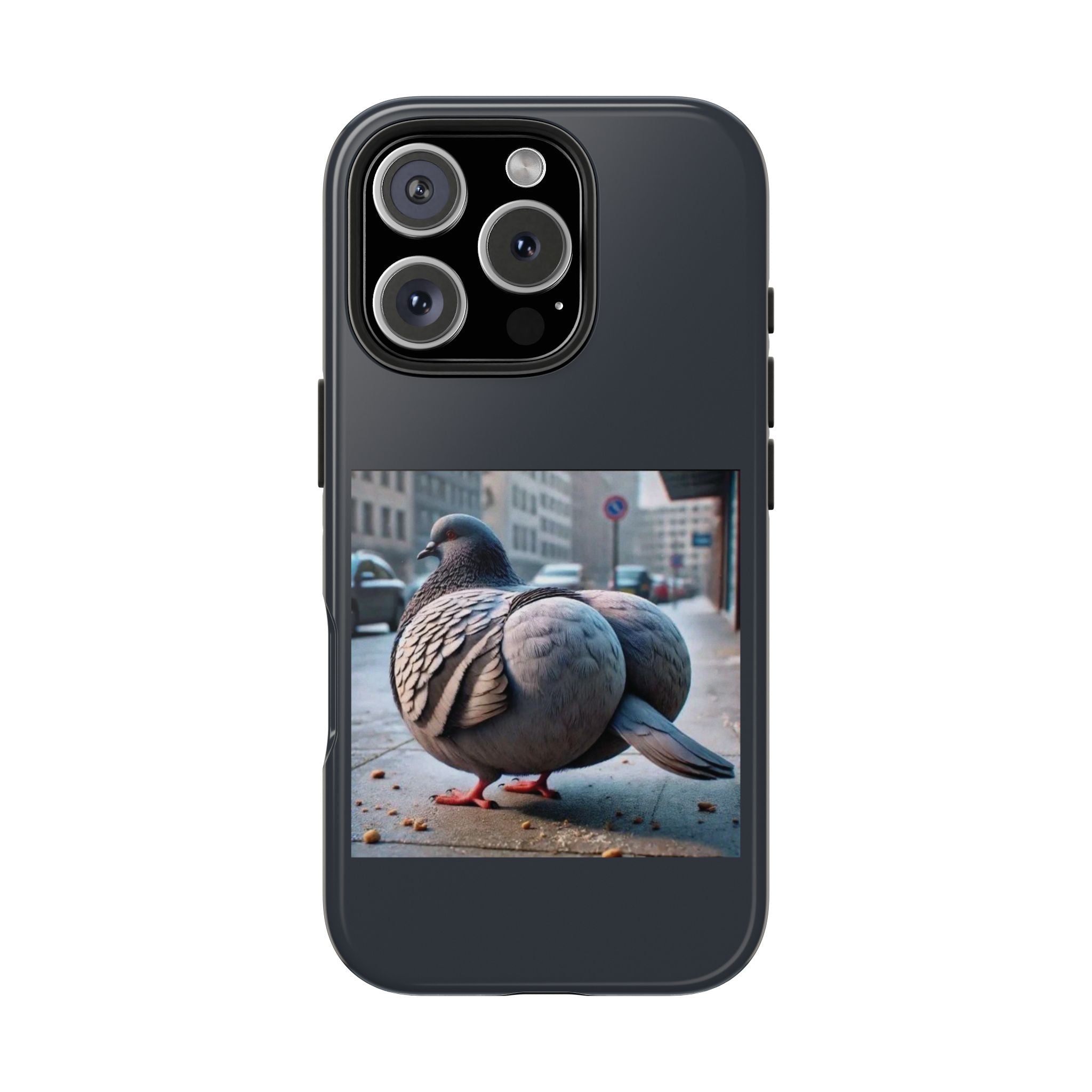 Bird With Fat Butt Phone Case - Black