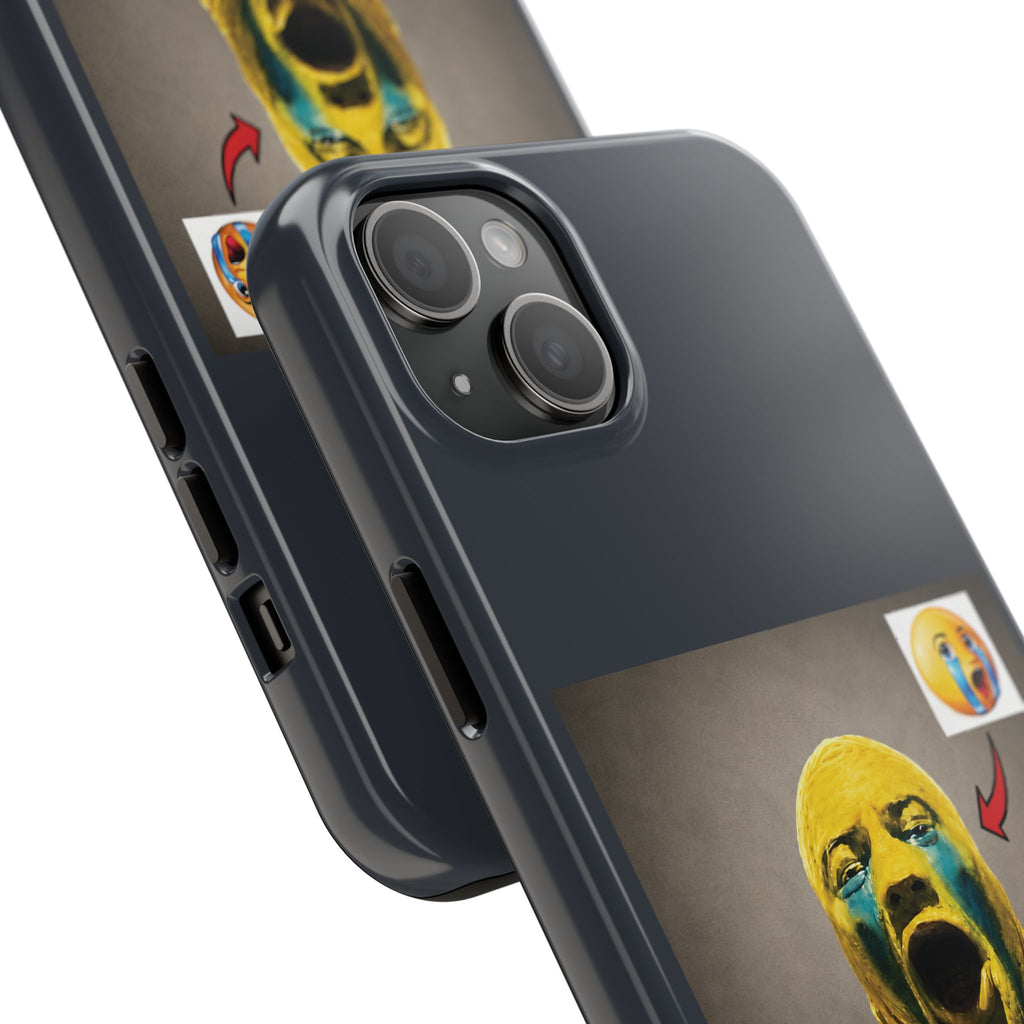 Sad Emoji Costume Phone Case - Black