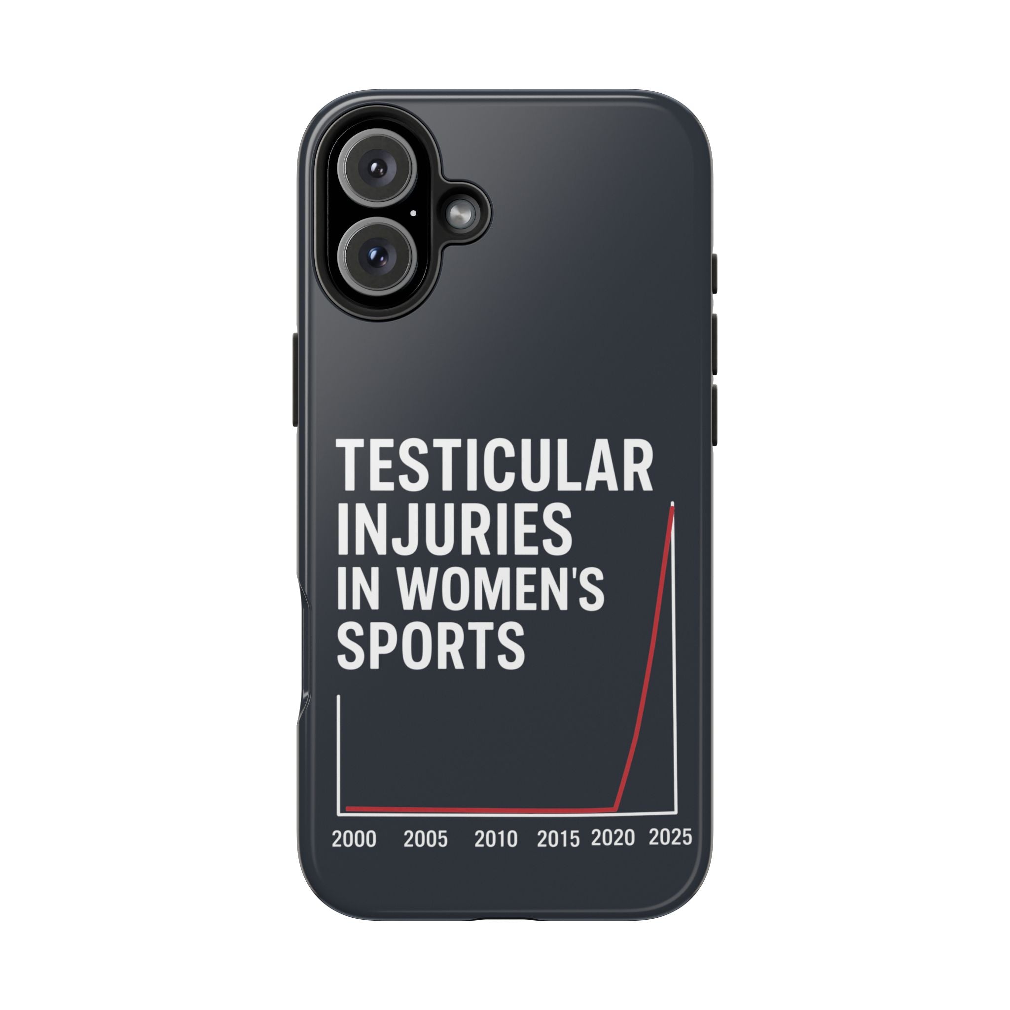 Testicular Injuries in Women's Sports Phone Case - Black