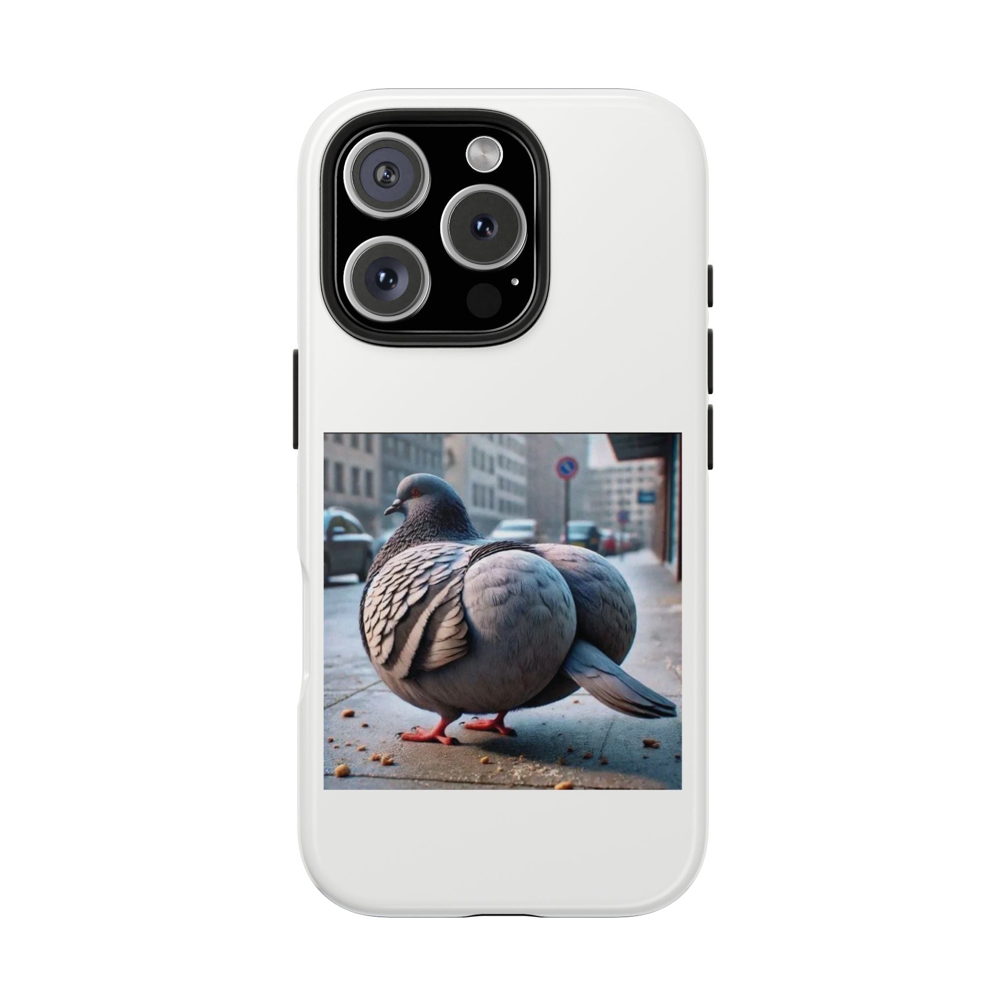 Bird With Fat Butt Phone Case - White
